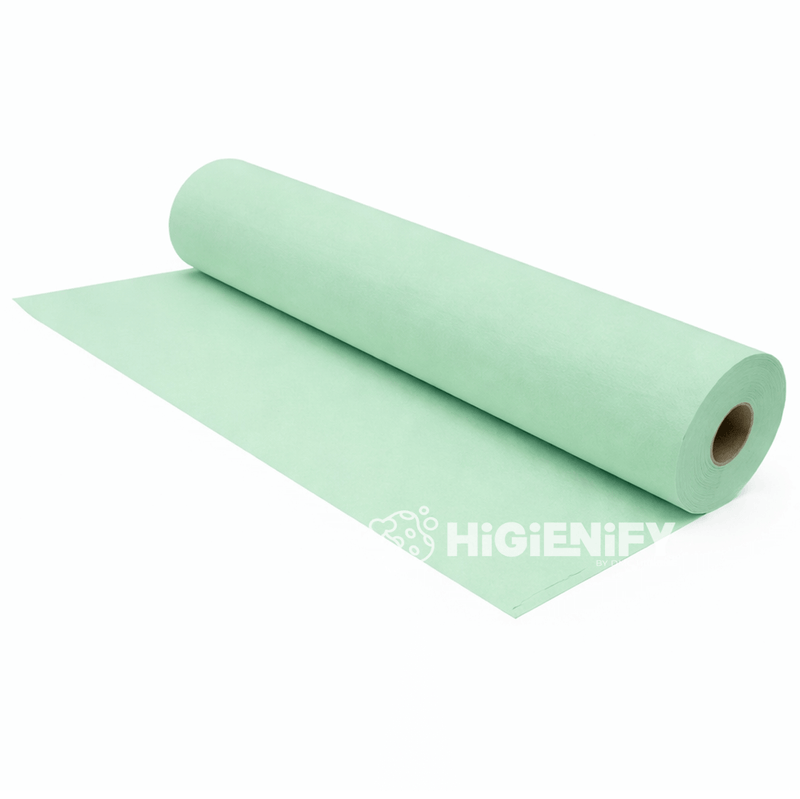Rolo de Papel Marquesa Crepado em Cores 0,60x80M Verde Lima - Papel económico para empresas e clinicas