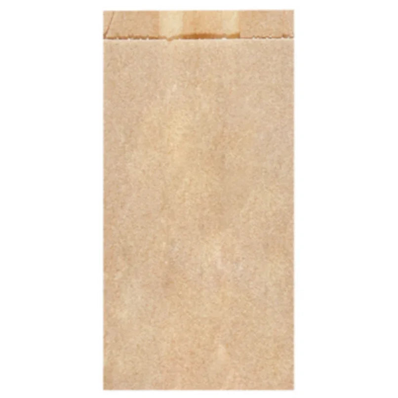 Saqueta Papel Kraft 14+6x31cm S005 Compras Take Away Pão Bolos Padaria Pastelaria Café Restaurante