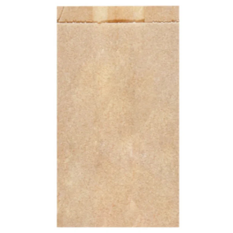 Saqueta Papel Kraft 18+7x35cm Take Away Compras Padaria Pastelaria Pão Sandes Bolos Restaurante