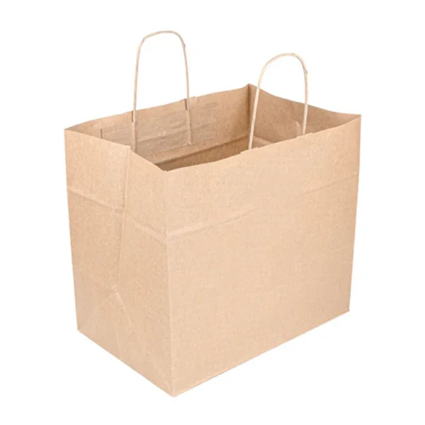 Saco Kraft Asa Torcida 32+21x33cm Take Away Comida Menu Restaurante Compras