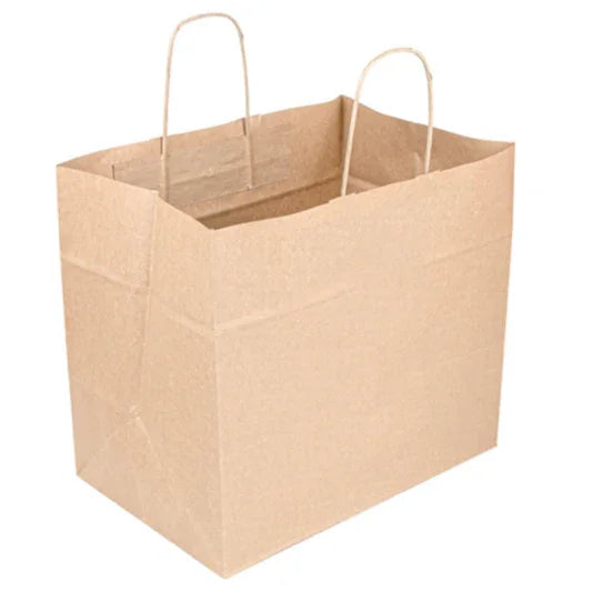 Saco Kraft Asa Torcida 46+16x49cm Compras Take Away Menu Restaurante Empresas