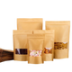 Saco Kraft Doypack Standup com Janela Embalagem Frutos Secos Massas 500ml 1000ml