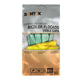 Luva Latex Flocada Reforçada Bicolor embalagem dos guantes de látex bicolor flocado, reutilizável, com cores amarela e verde.