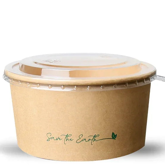 Saladeira Kraft 1300ml com Tampa Take Away | DELFI PRO SLK13 | Pack 25un