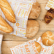 Saquetas Pão Impressas Decoradas Sandwhich Take Away Croissante Bolos Café Portugal