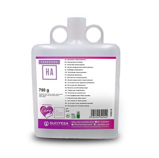 Sabonete Gel das Mãos Higienizante em embalagem de 750g TENSOGEN HA antibacteriano, perfeito para industria alimentar.