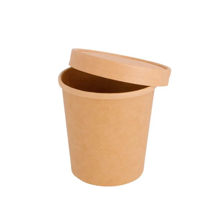 Molheira com Tampa Kraft 70ml | Recipiente descartável para molhos, prático e resistente.