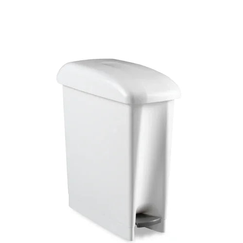 Balde do Lixo Profissional com Pedal 17L em design esguio, ideal para espaços reduzidos como casas de banho.