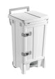 Contentor do Lixo Profissional com Rodas TTS Derby Open-Up XXL em branco, ideal para uso em restaurantes e clínicas.