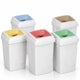 Papeleira com Tampa Reciclagem de 50L em várias cores para separação de resíduos por tipo.