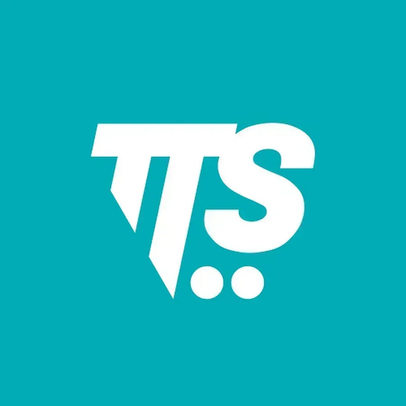 Logotipo da TTS, fabricante de carrinho limpeza hospitalar.