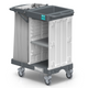 Carrinho Serviço Housekeeping TTS Magic Hotel 810B em destaque, ideal para 4-5 quartos, com design funcional e robusto.