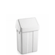Papeleira Branca com Tampa Basculante, 12L, ideal para ambientes profissionais.