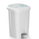 Balde do Lixo Profissional com Pedal 50L TTS MOJI em branco, ideal para ambientes intensivos como escolas e restaurantes.