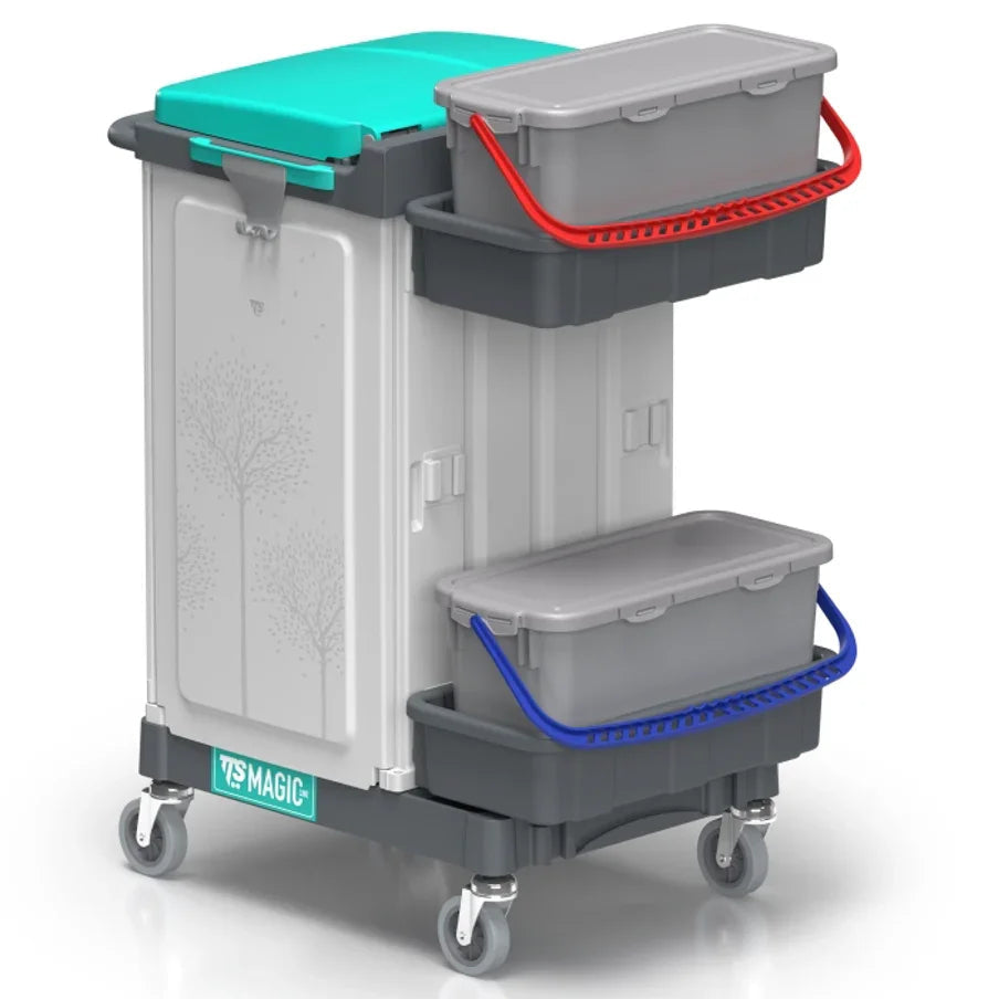 Carrinho Limpeza Hospitalar TTS MAGIC SYSTEM 620P Clinica Centro Saúde Hospital Profissional VILEDA