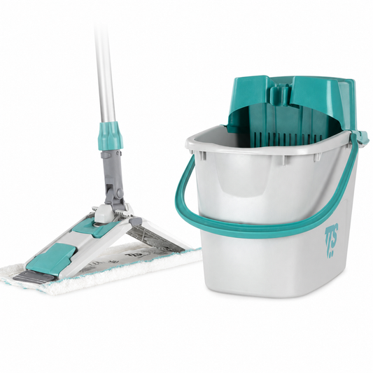 Kit Portátil de Balde e Espremedor para Mopas Húmidas TTS