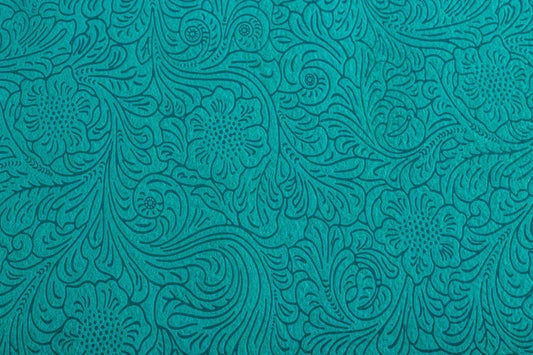 Toalhas de Mesa Individuais Airlaid Decoradas, padrão decorativo em azul turquesa, estilo floral e detalhado, para restaurantes