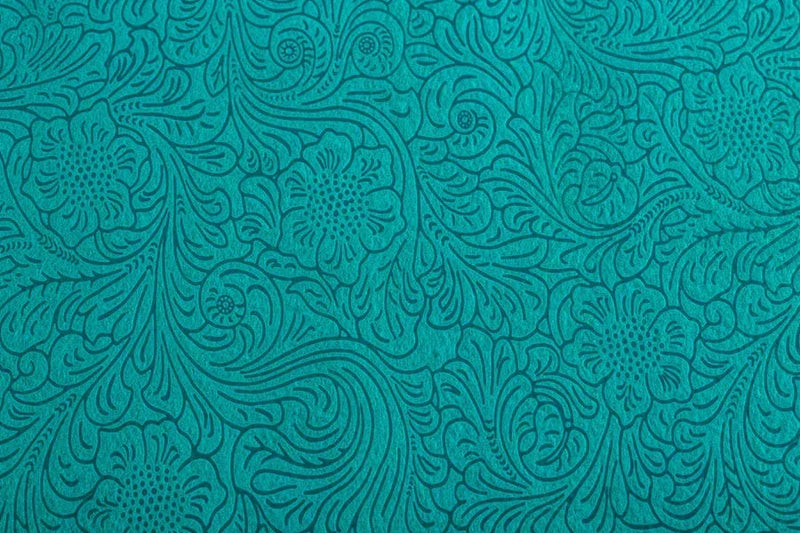 Toalhas de Mesa Individuais Airlaid Decoradas, padrão decorativo em azul turquesa, estilo floral e detalhado, para restaurantes