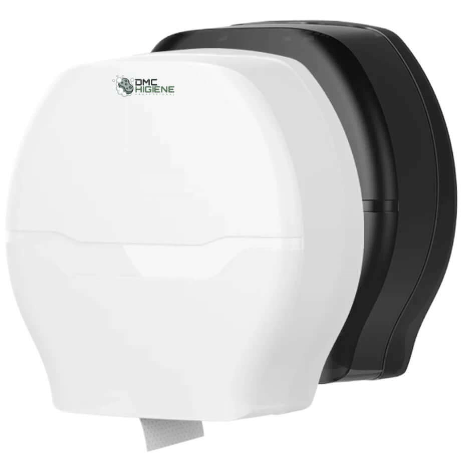 Dispensador Papel Higiénico Rolo Jumbo Preto Branco Casa de Banho WC Empresas