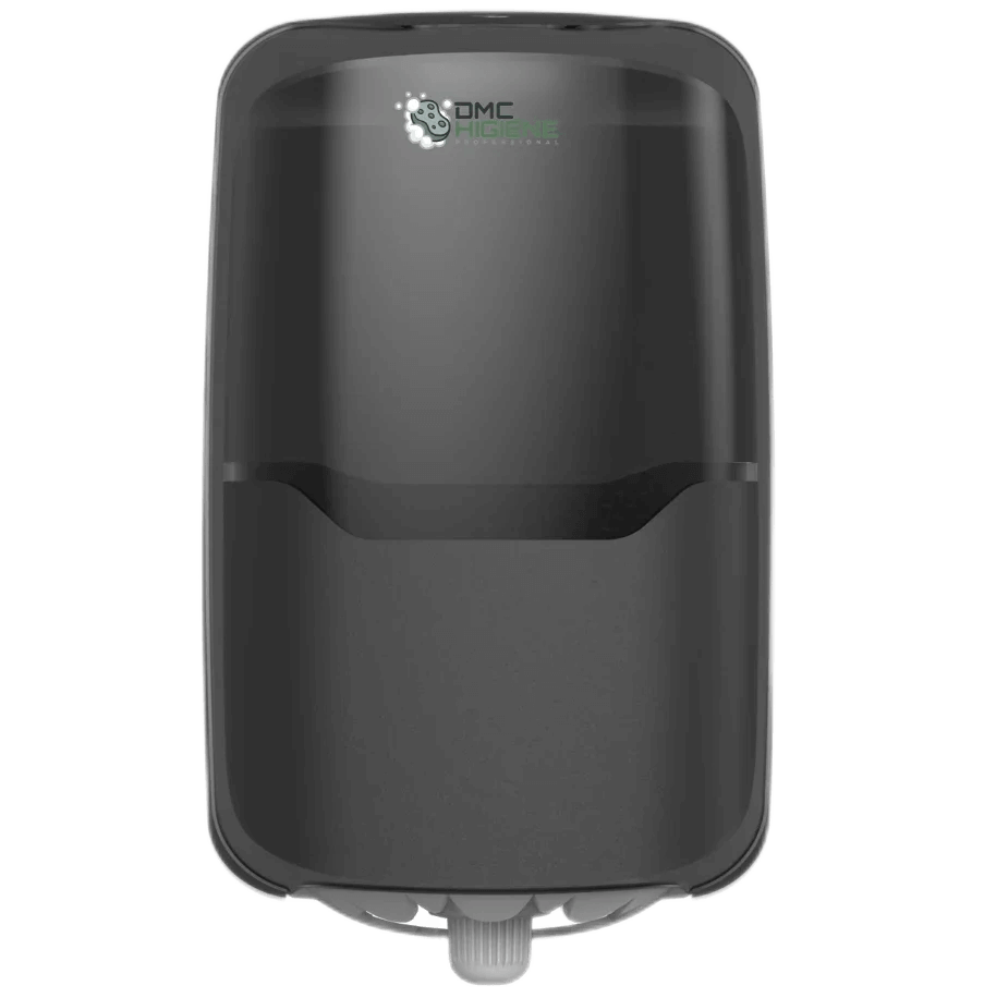 Dispensador Rolo Papel Multiusos Espiral Preto Cozinhas Refeitorio Escolas Empresas