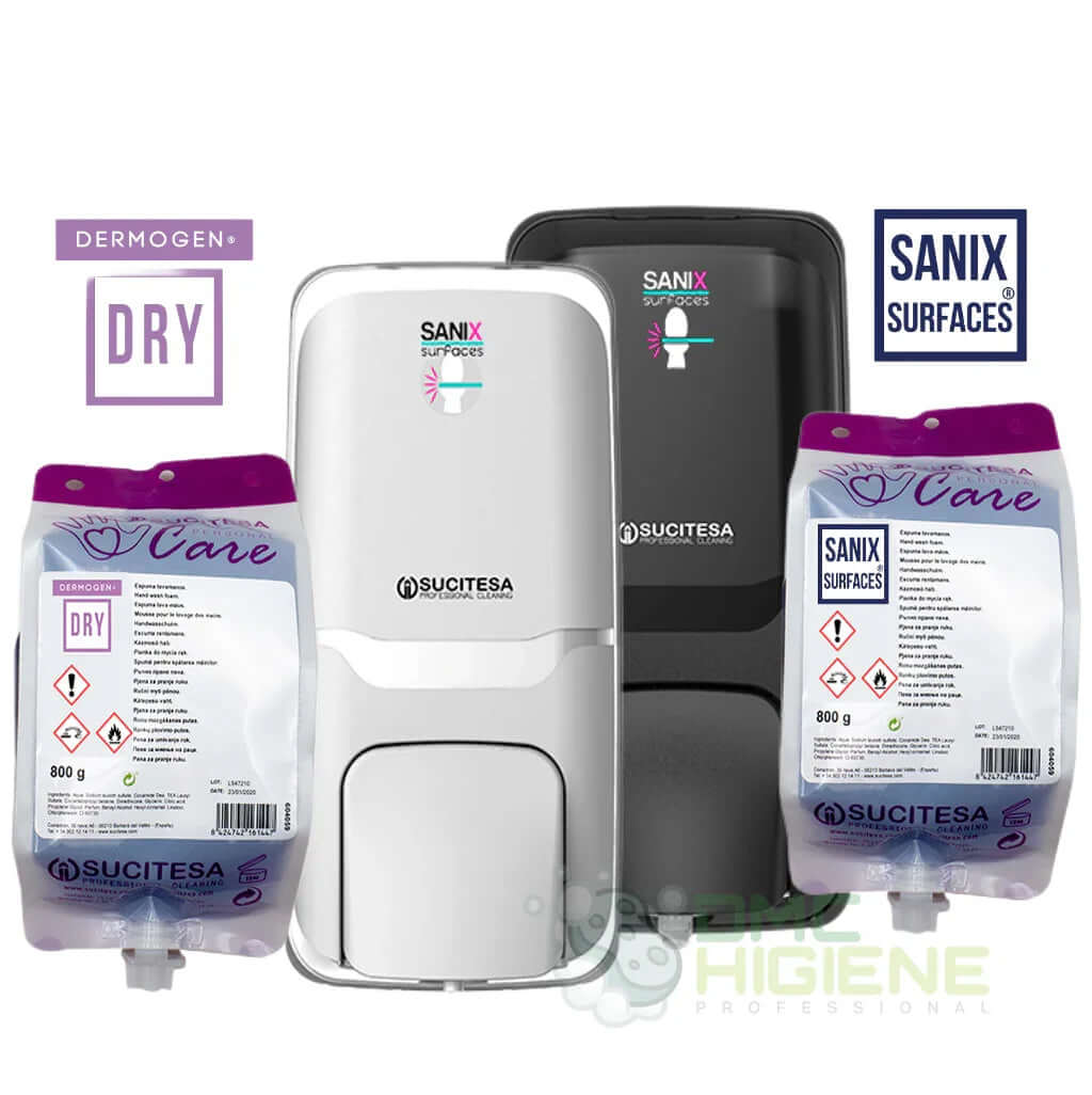 Dispensador Desinfetante Spray Branco Preto Tampo Sanita WC Casa Banho Sucitesa