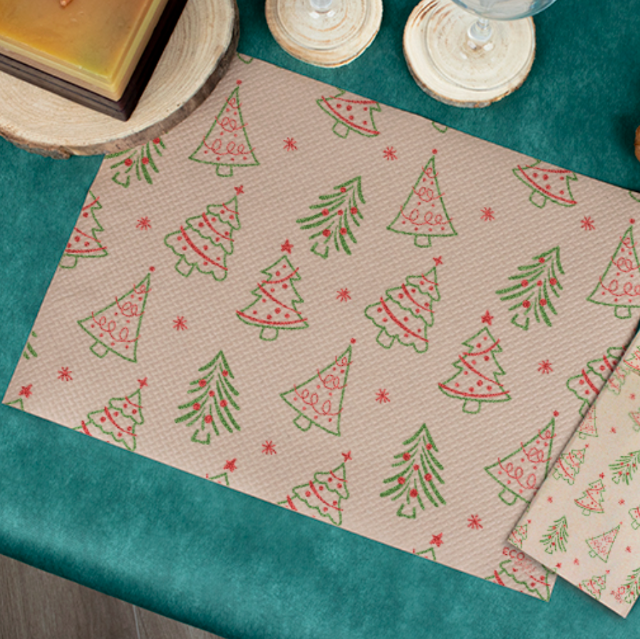 Toalhas Mesa Individuais 30x40cm Decoração Natal Restaurante Eventos Catering Festas Hotelaria Empresas