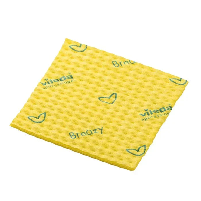 Pano Esponja Vileda Breazy Profissional Super Absorvente Cozinhas HACCP Cor Amarela