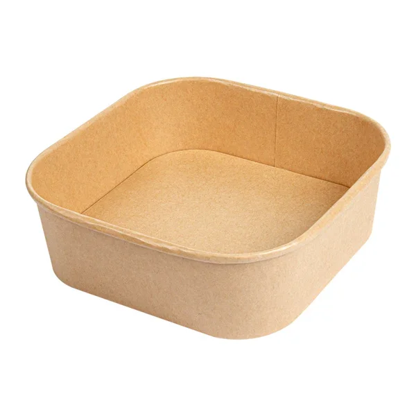 Embalagem Take Away Quadrada Kraft 1000ml Restaurante Descartável Ecológica