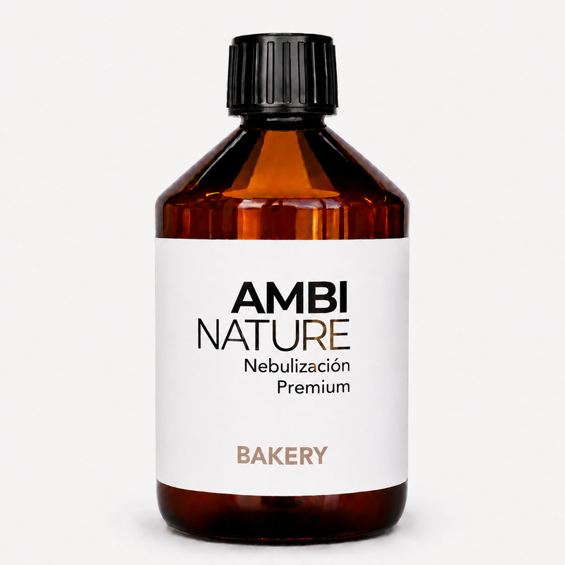 Recarga de Óleos Essenciais para Difusores BAKERY da AmbiNature em frasco de nebulização premium.