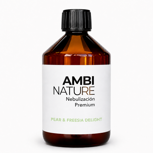 Recarga de Óleos Essenciais para Difusores | PEAR & FREESIA DELIGHT em frasco de vidro âmbar.