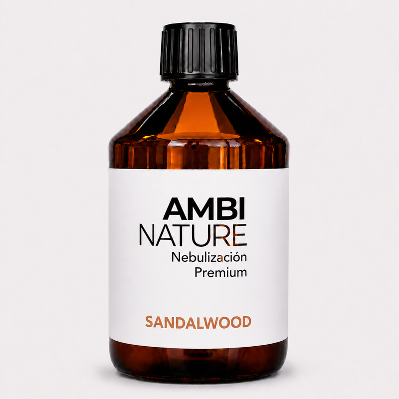Recarga de Óleos Essenciais para Difusores SANDALWOOD em frasco âmbar para nebulização.