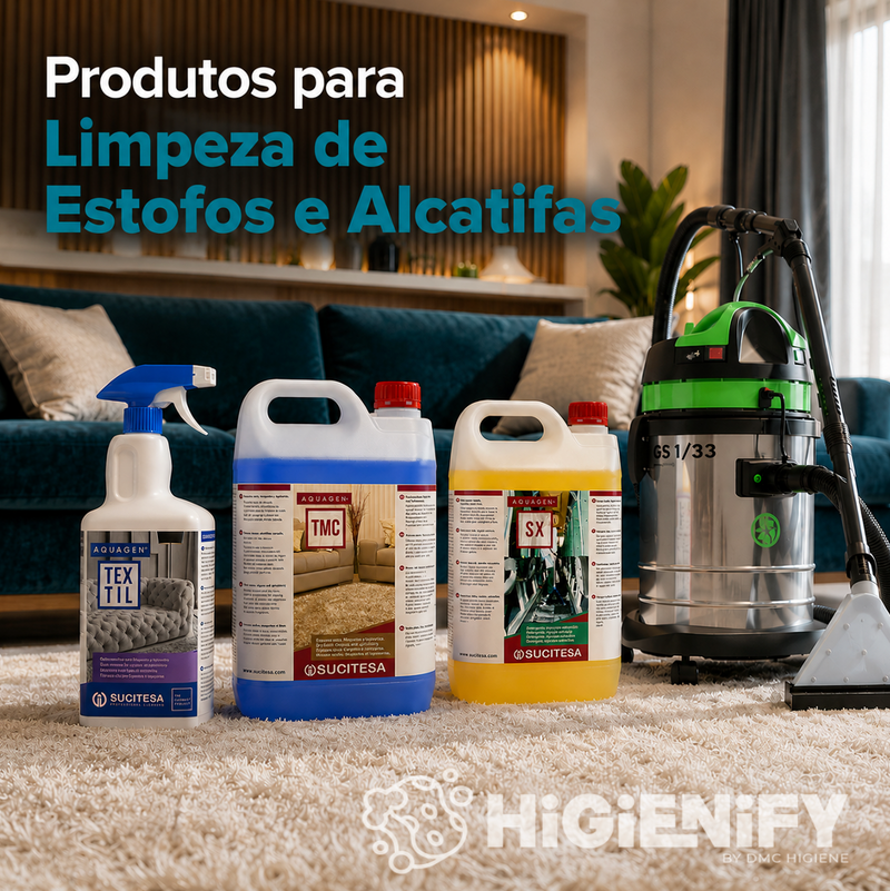 Champô para Alcatifas e Estofos Profissional e produtos de limpeza em ambiente doméstico.